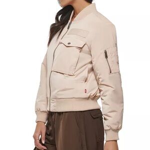 Levi's Fashion Flight Bomber Jacket in Sand Beige Women’s L NWT